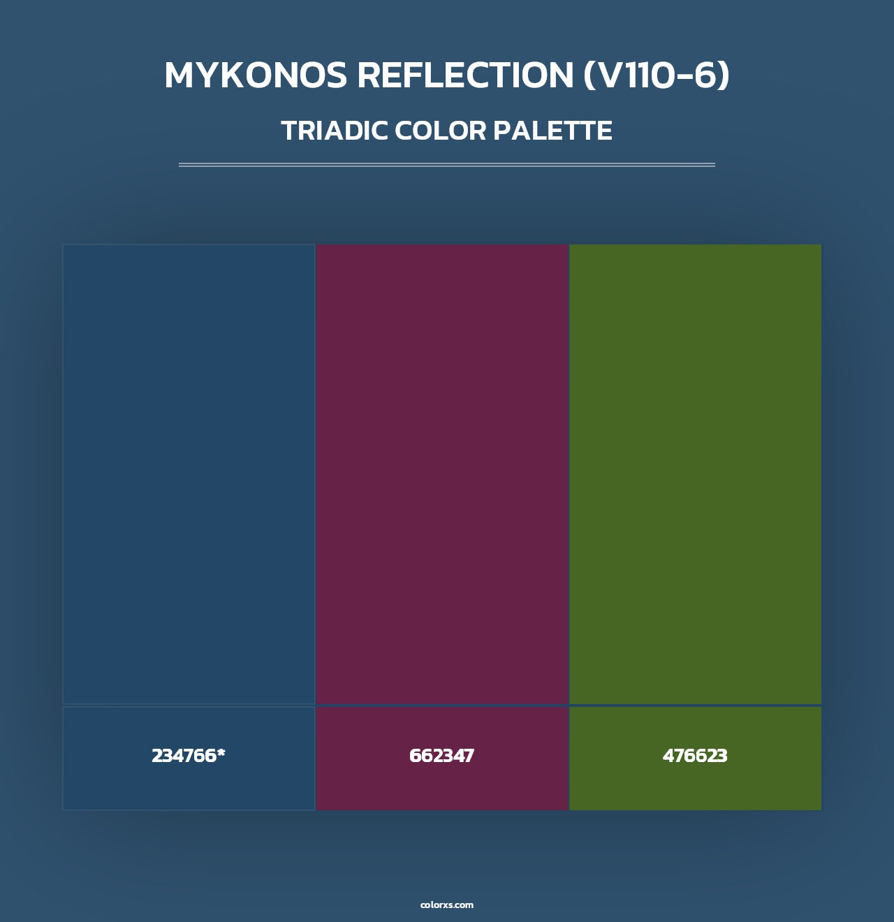 Mykonos Reflection (V110-6) - Triadic Color Palette