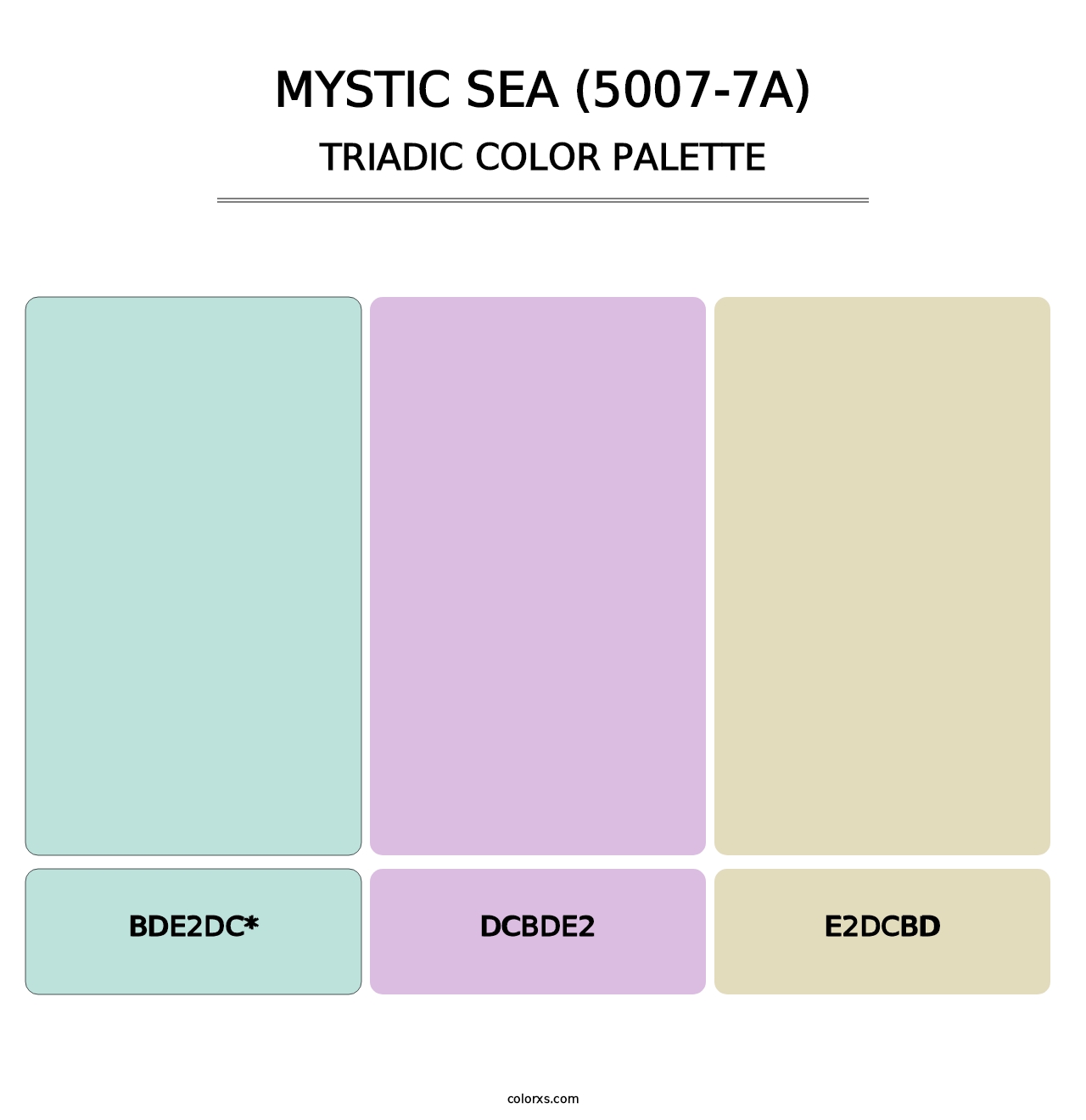 Mystic Sea (5007-7A) - Triadic Color Palette