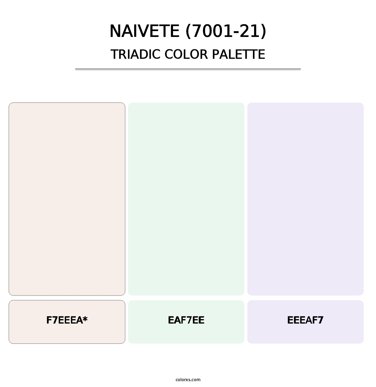 Naivete (7001-21) - Triadic Color Palette