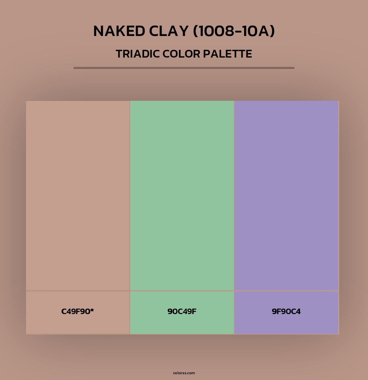 Naked Clay (1008-10A) - Triadic Color Palette