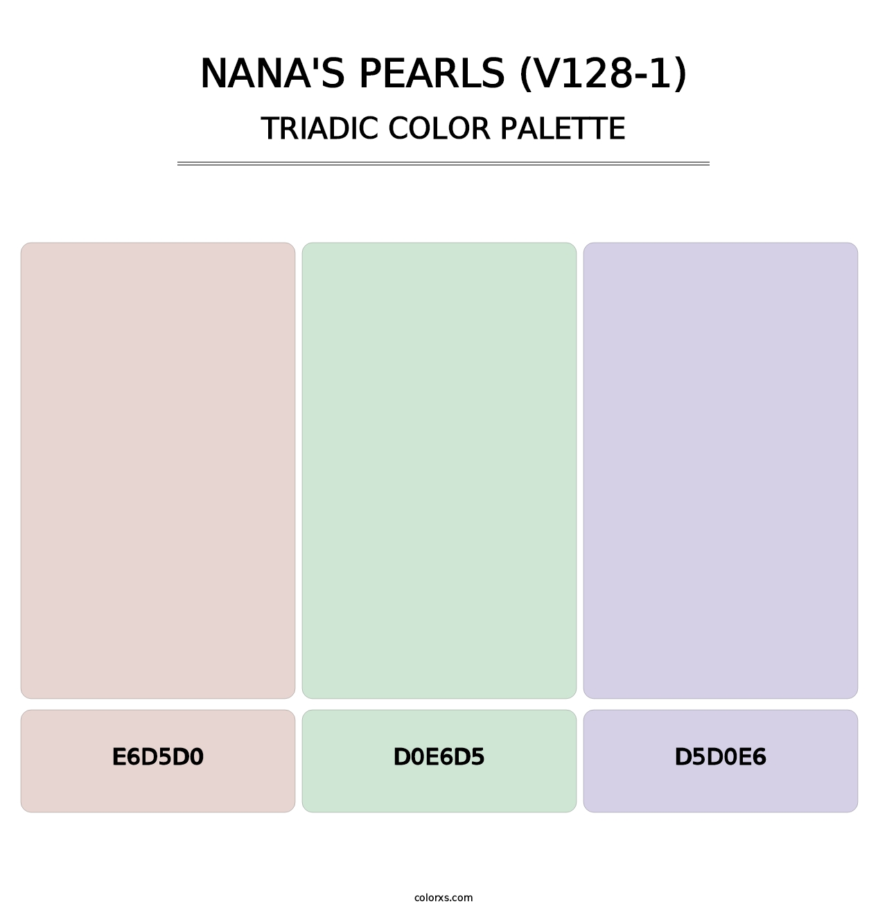 Nana's Pearls (V128-1) - Triadic Color Palette