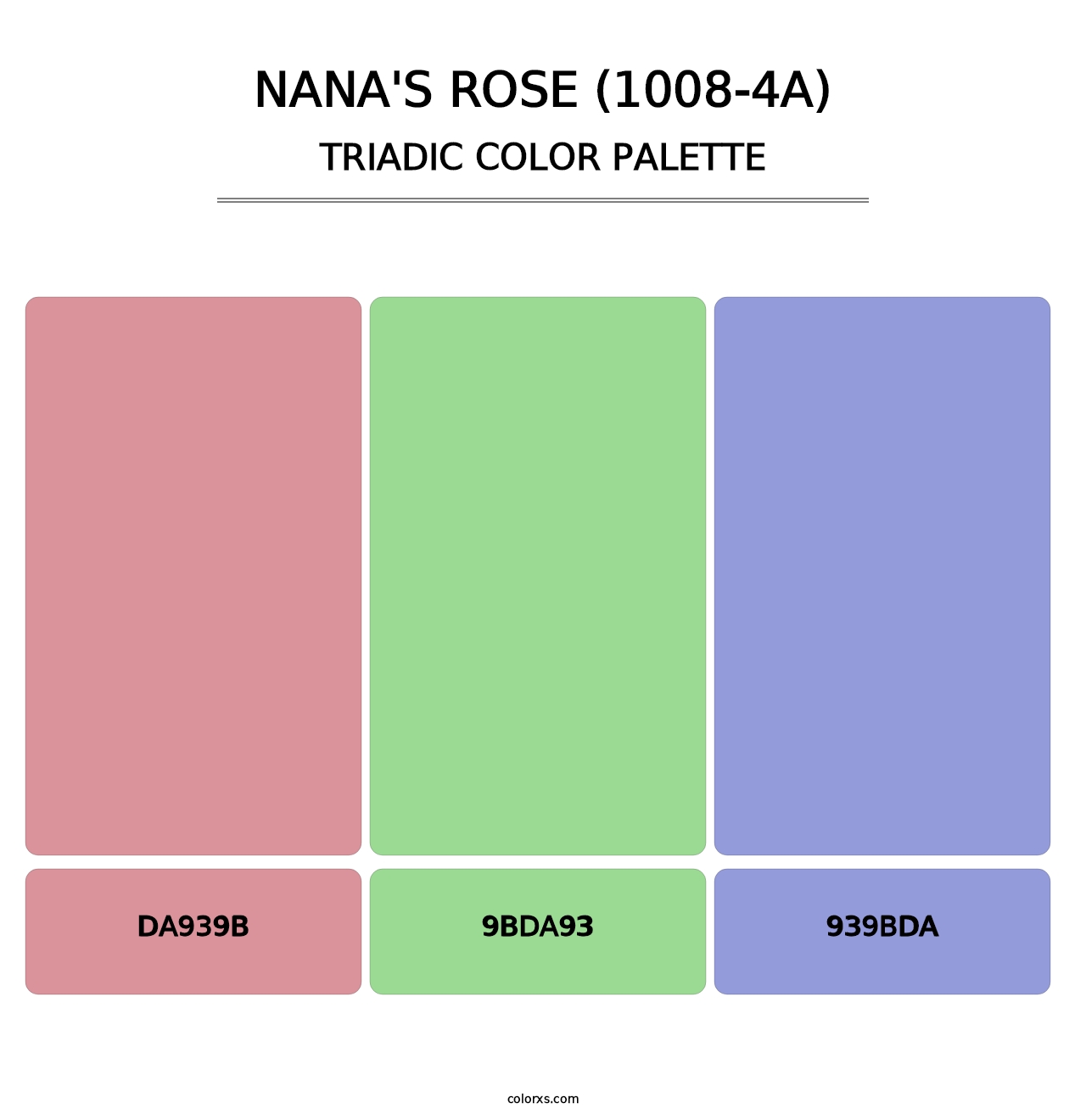 Nana's Rose (1008-4A) - Triadic Color Palette