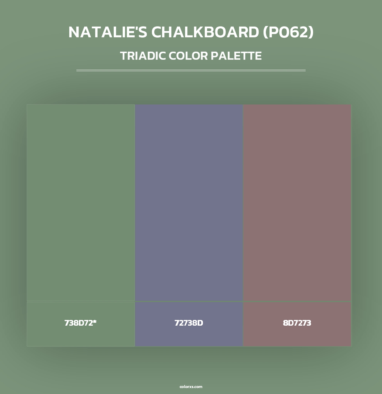 Natalie's Chalkboard (P062) - Triadic Color Palette