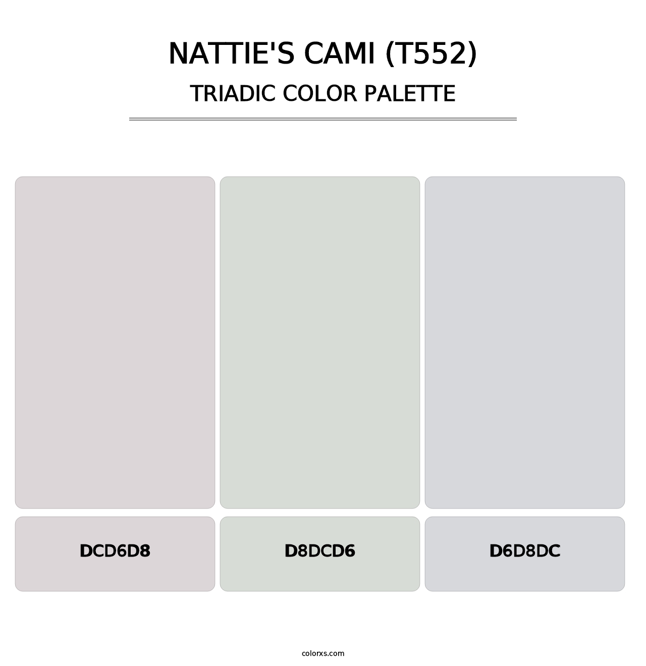 Nattie's Cami (T552) - Triadic Color Palette