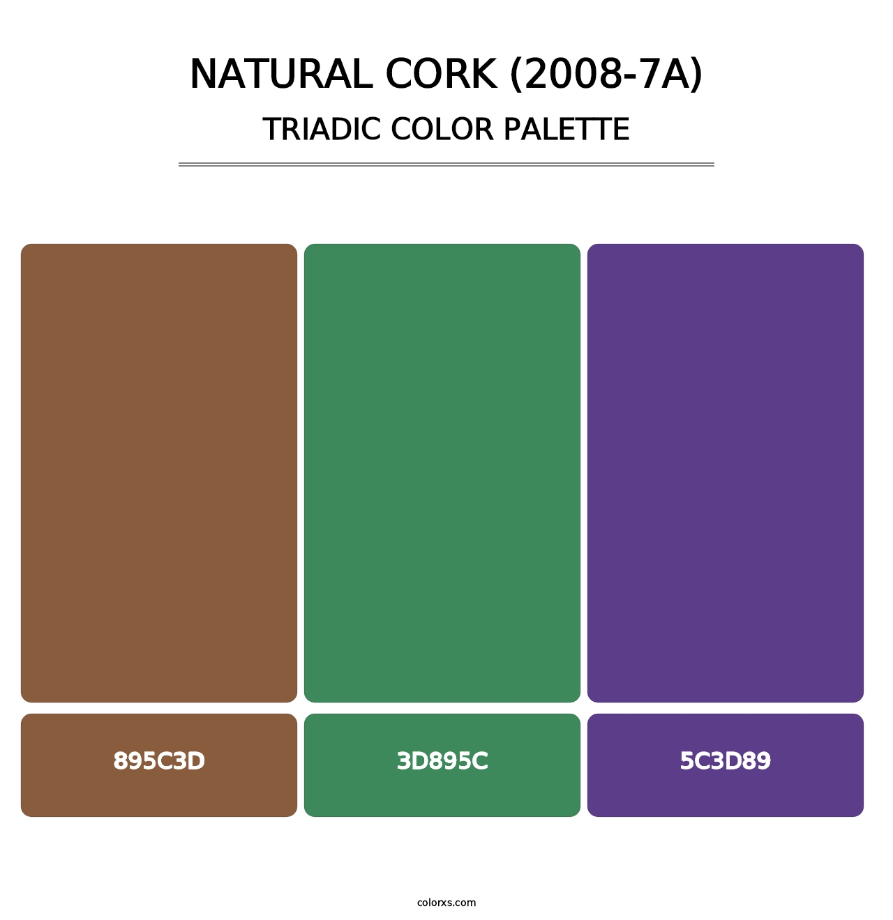 Natural Cork (2008-7A) - Triadic Color Palette