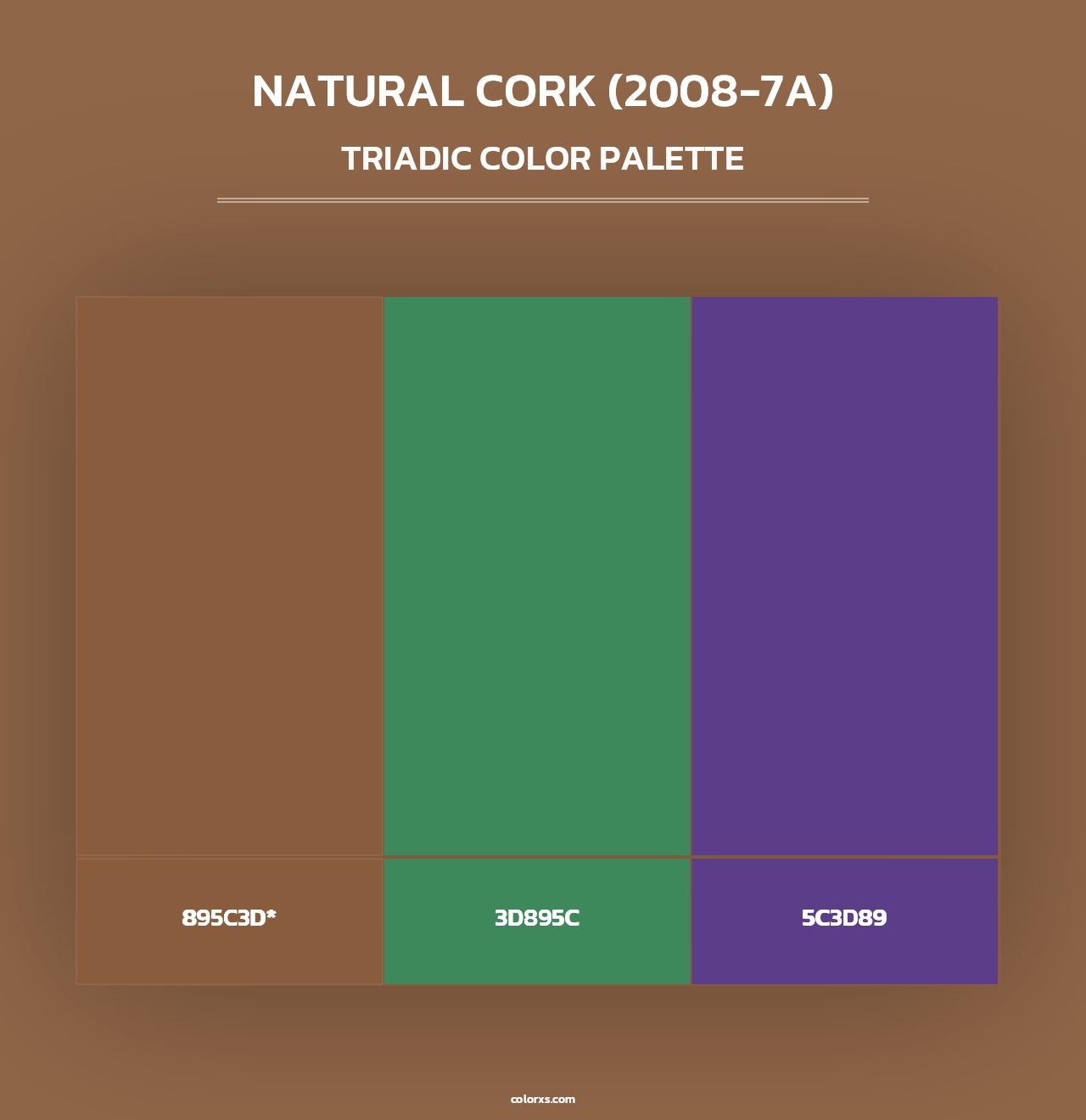 Natural Cork (2008-7A) - Triadic Color Palette