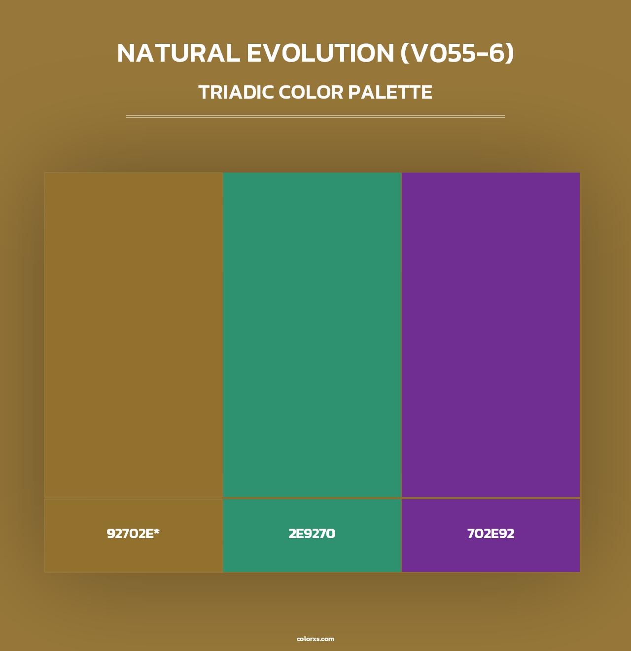 Natural Evolution (V055-6) - Triadic Color Palette