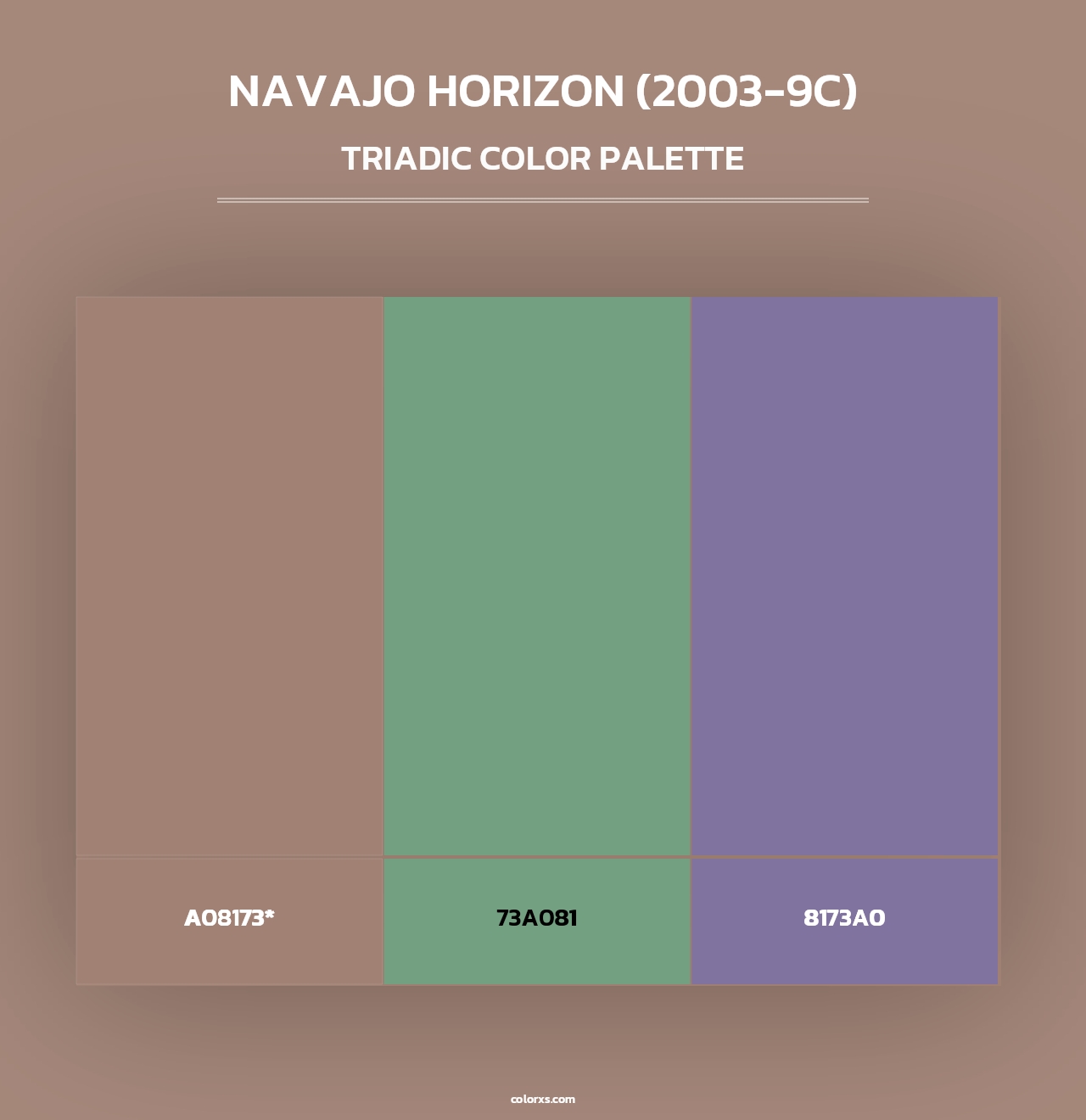 Navajo Horizon (2003-9C) - Triadic Color Palette
