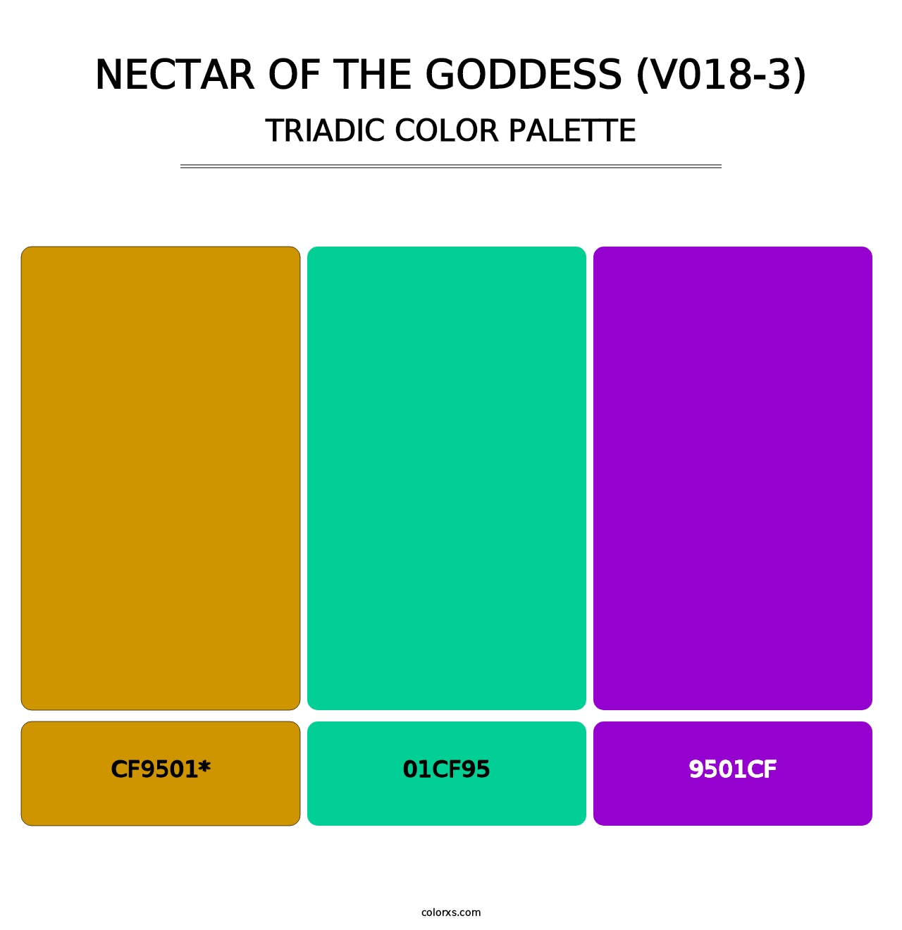 Nectar of the Goddess (V018-3) - Triadic Color Palette