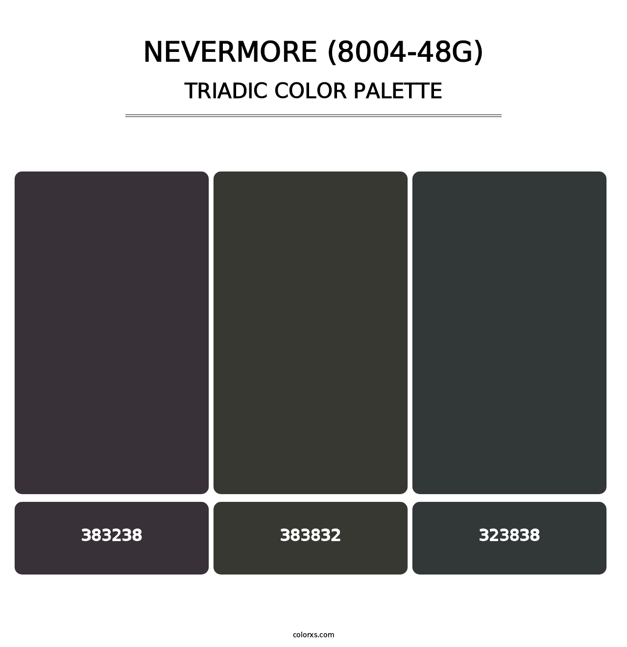 Nevermore (8004-48G) - Triadic Color Palette