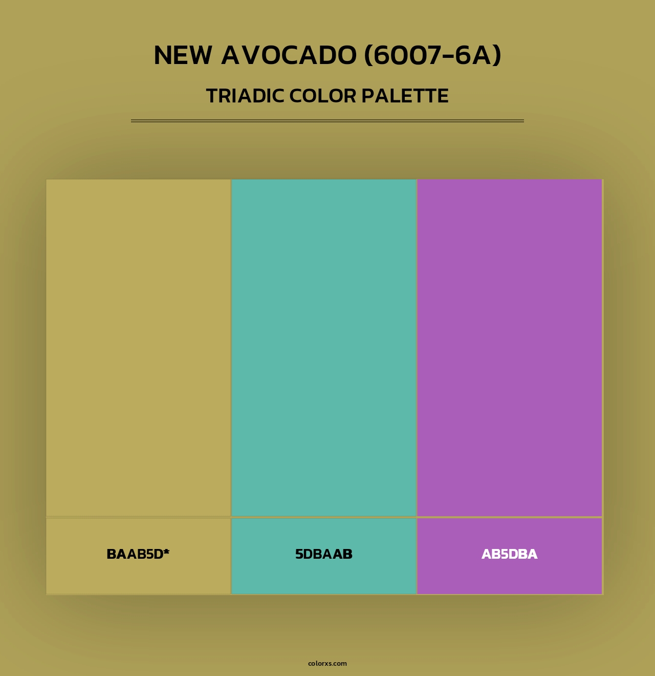 New Avocado (6007-6A) - Triadic Color Palette