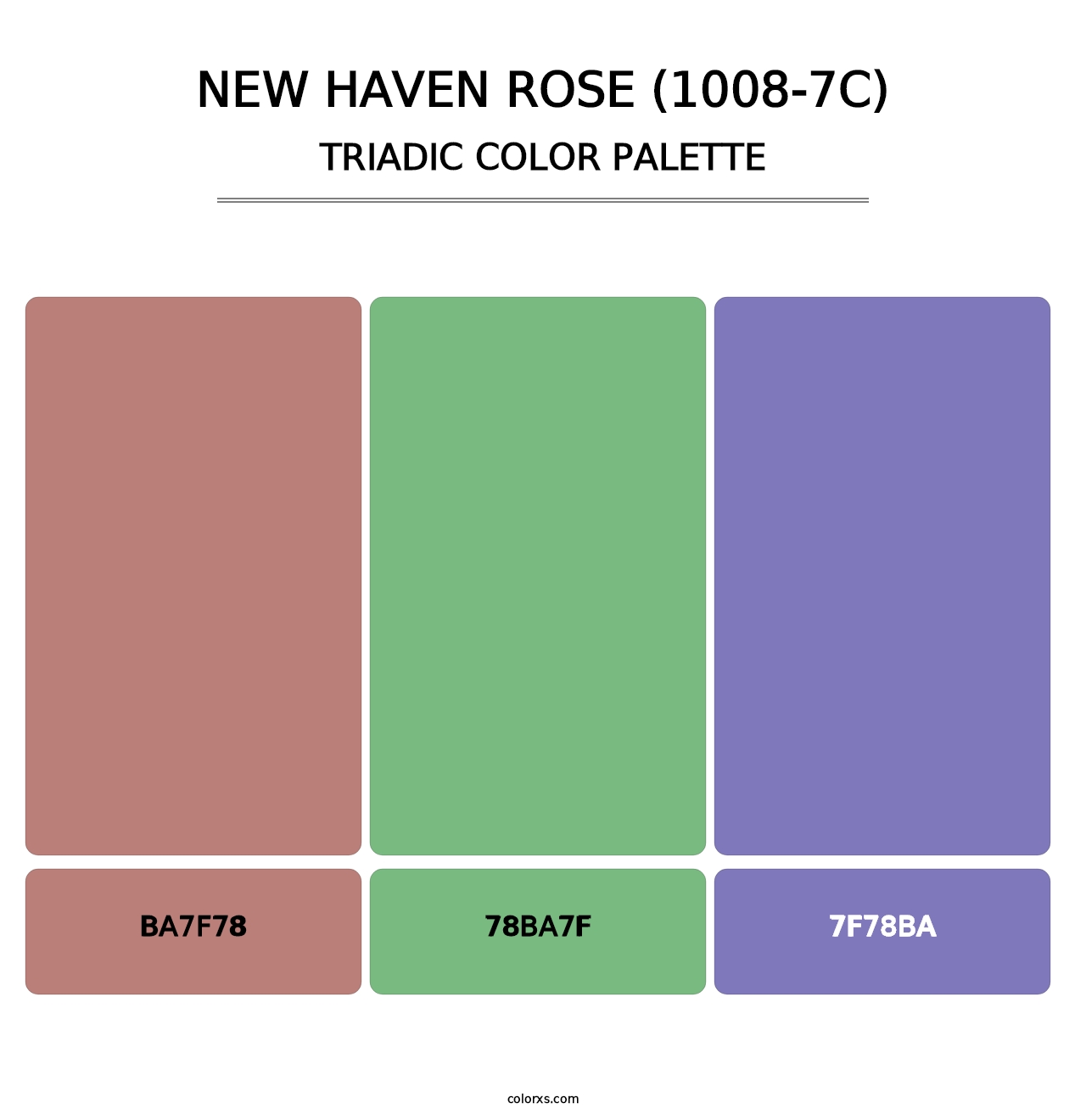 New Haven Rose (1008-7C) - Triadic Color Palette