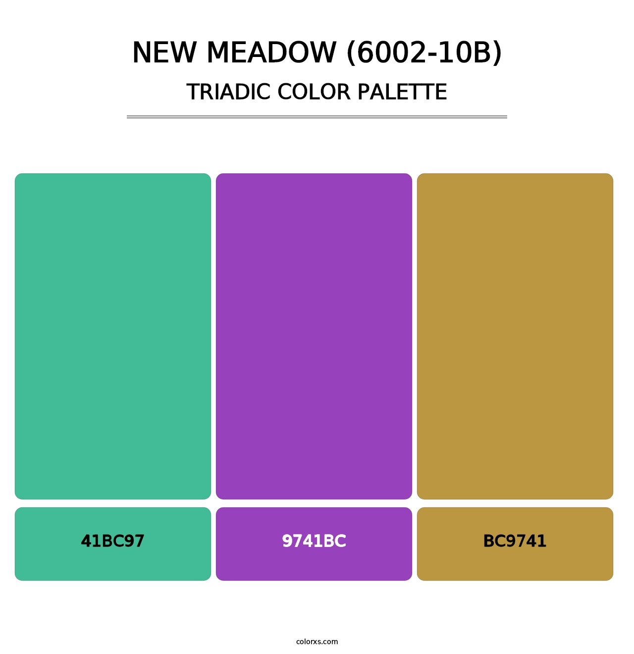 New Meadow (6002-10B) - Triadic Color Palette