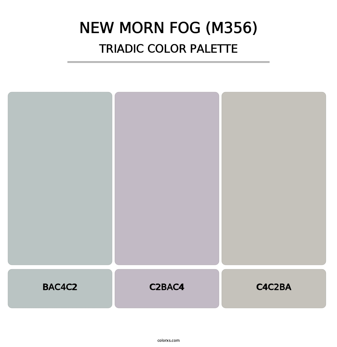 New Morn Fog (M356) - Triadic Color Palette
