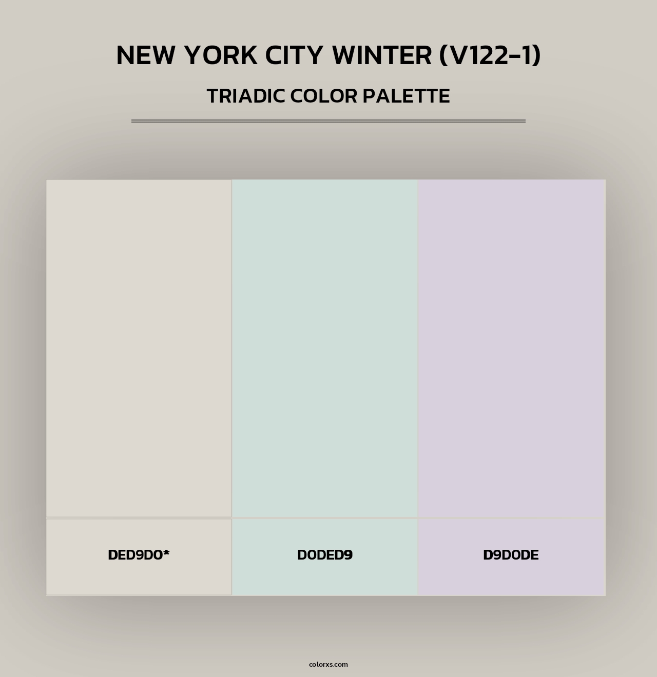 New York City Winter (V122-1) - Triadic Color Palette
