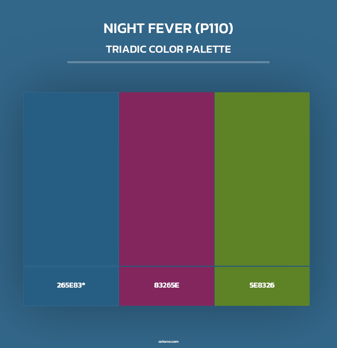 Night Fever (P110) - Triadic Color Palette
