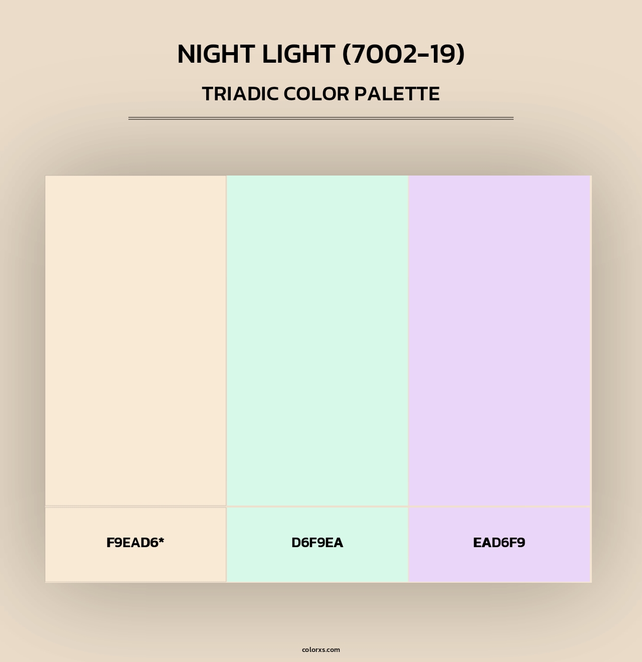 Night Light (7002-19) - Triadic Color Palette
