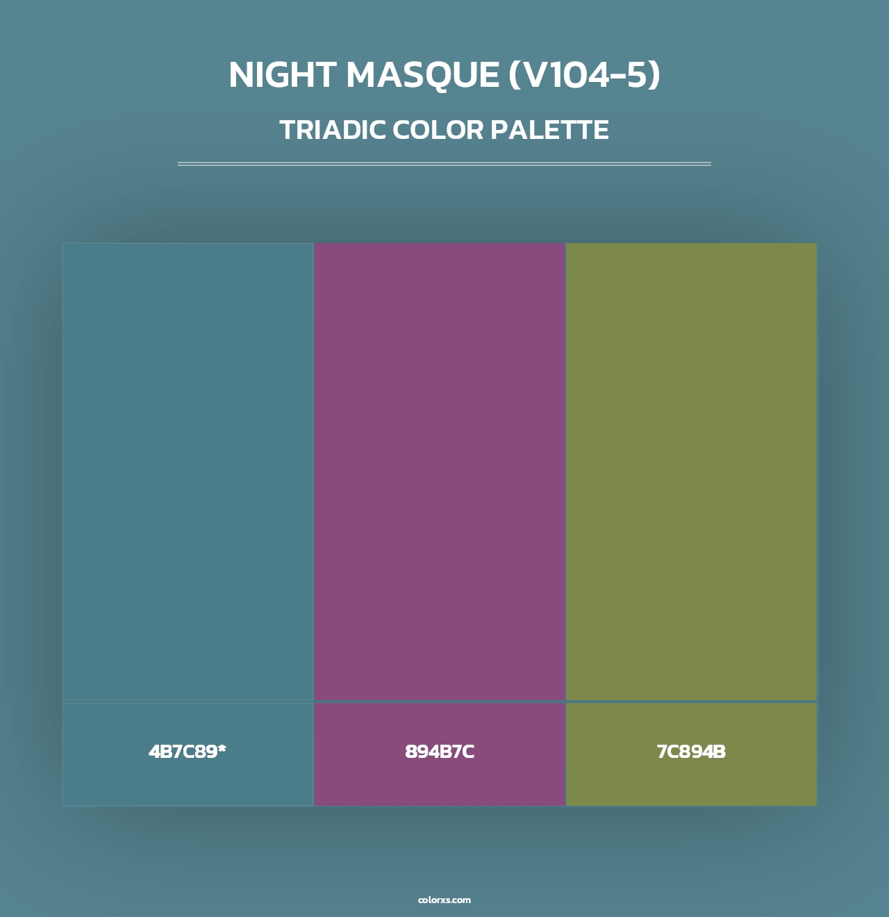 Night Masque (V104-5) - Triadic Color Palette