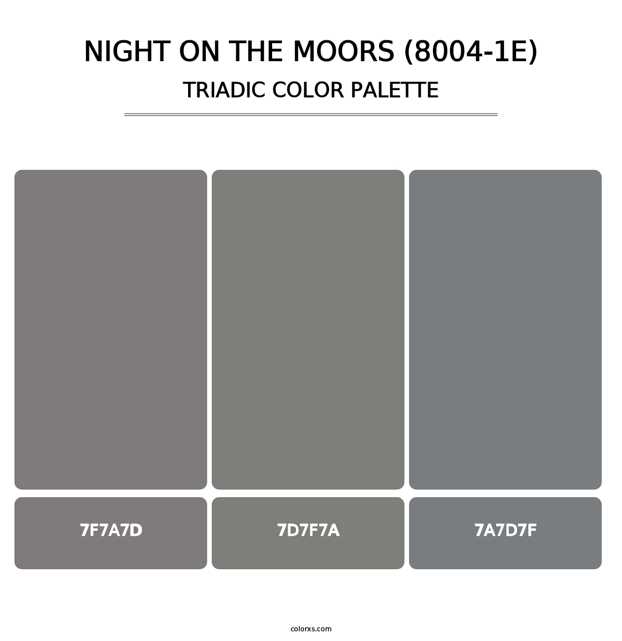 Night on the Moors (8004-1E) - Triadic Color Palette
