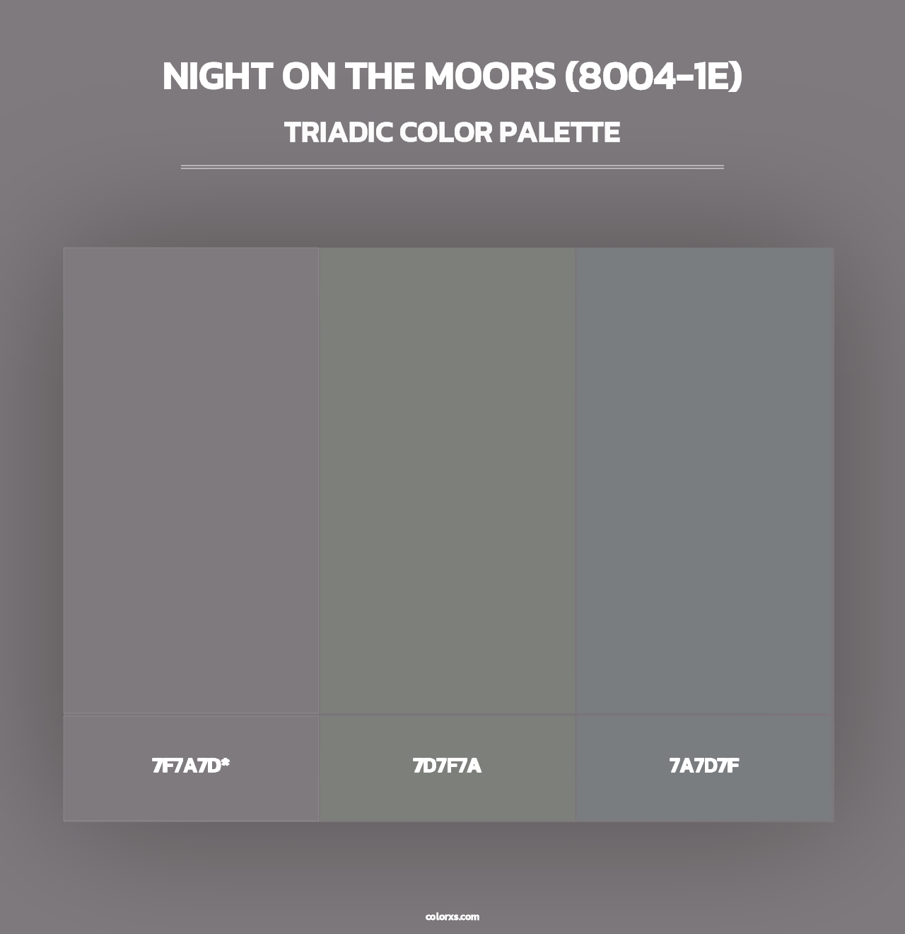 Night on the Moors (8004-1E) - Triadic Color Palette