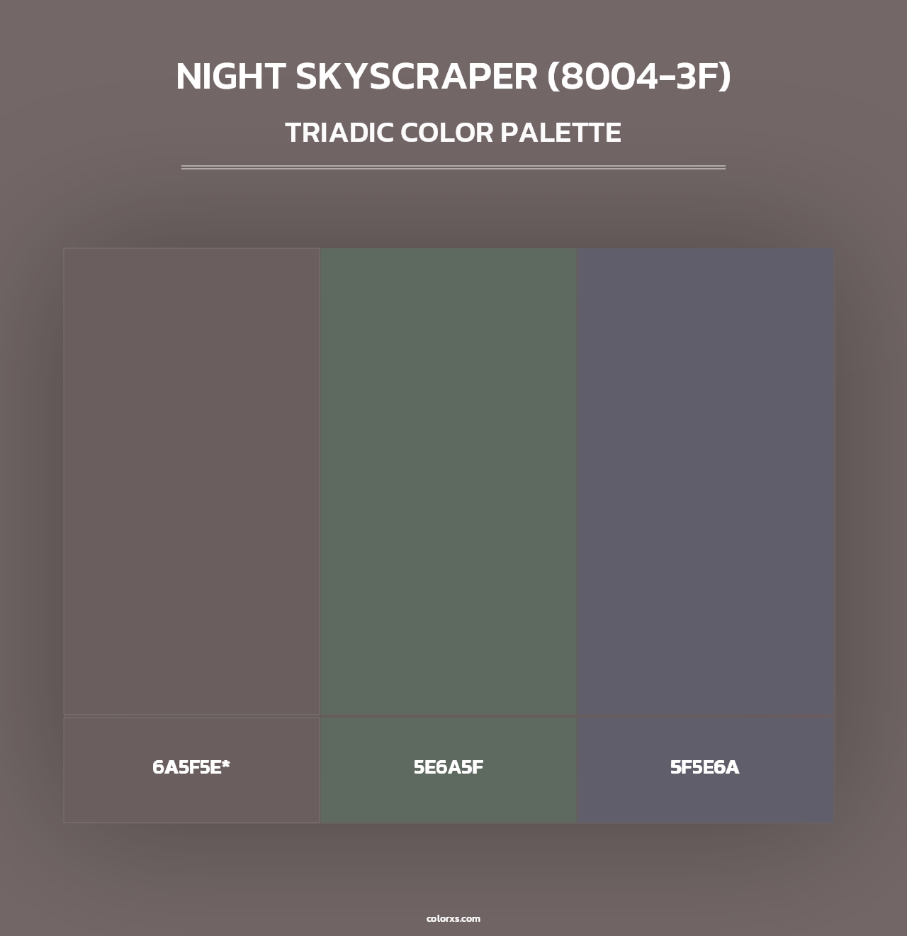 Night Skyscraper (8004-3F) - Triadic Color Palette