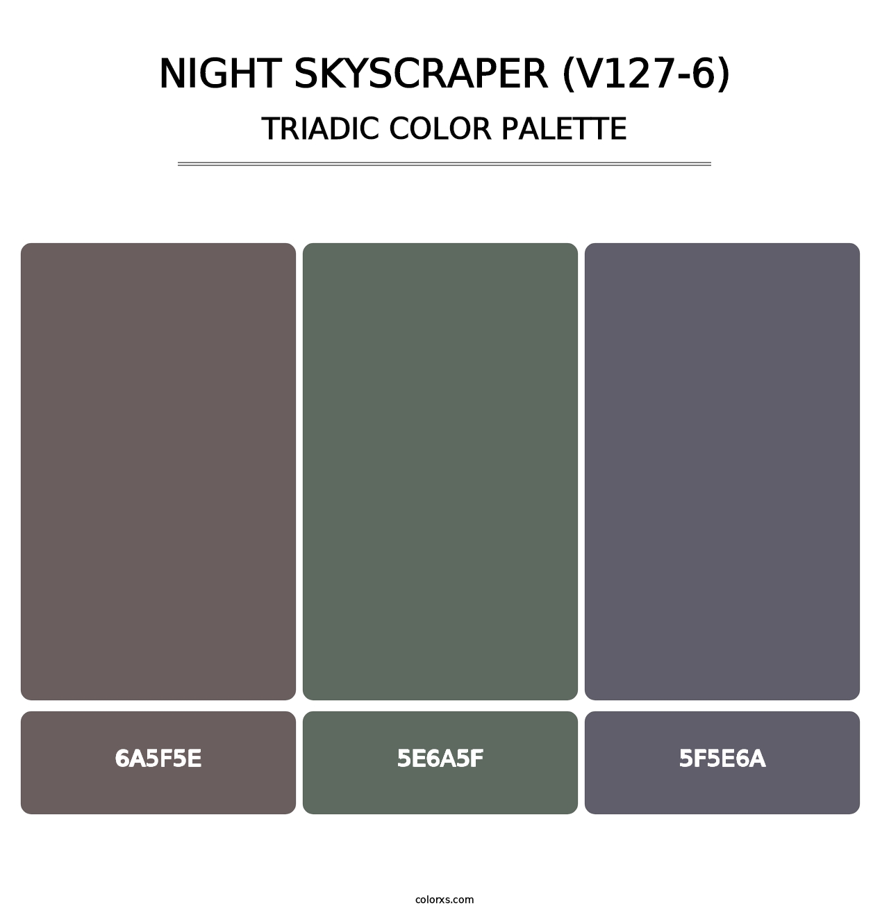 Night Skyscraper (V127-6) - Triadic Color Palette
