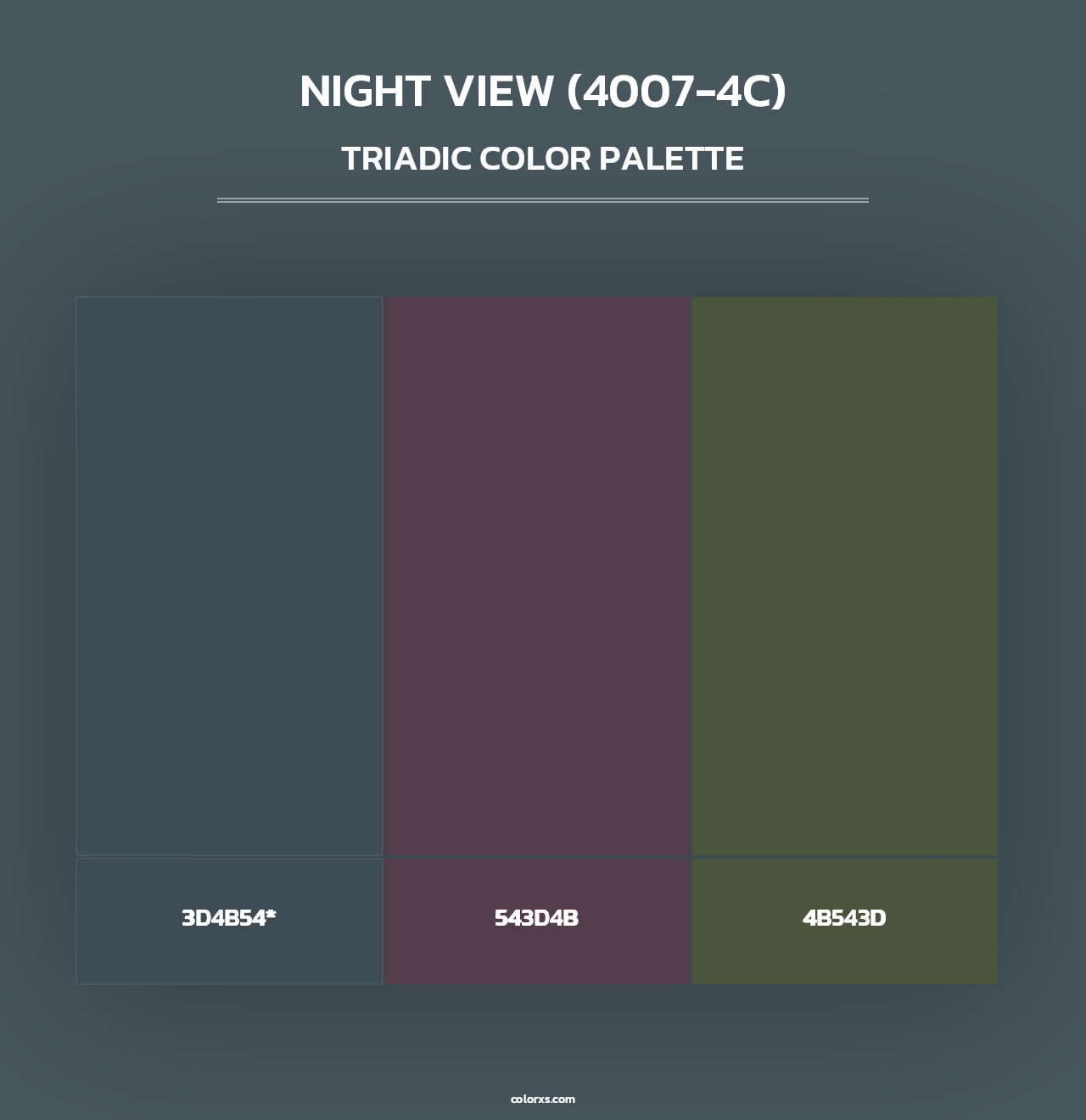 Night View (4007-4C) - Triadic Color Palette