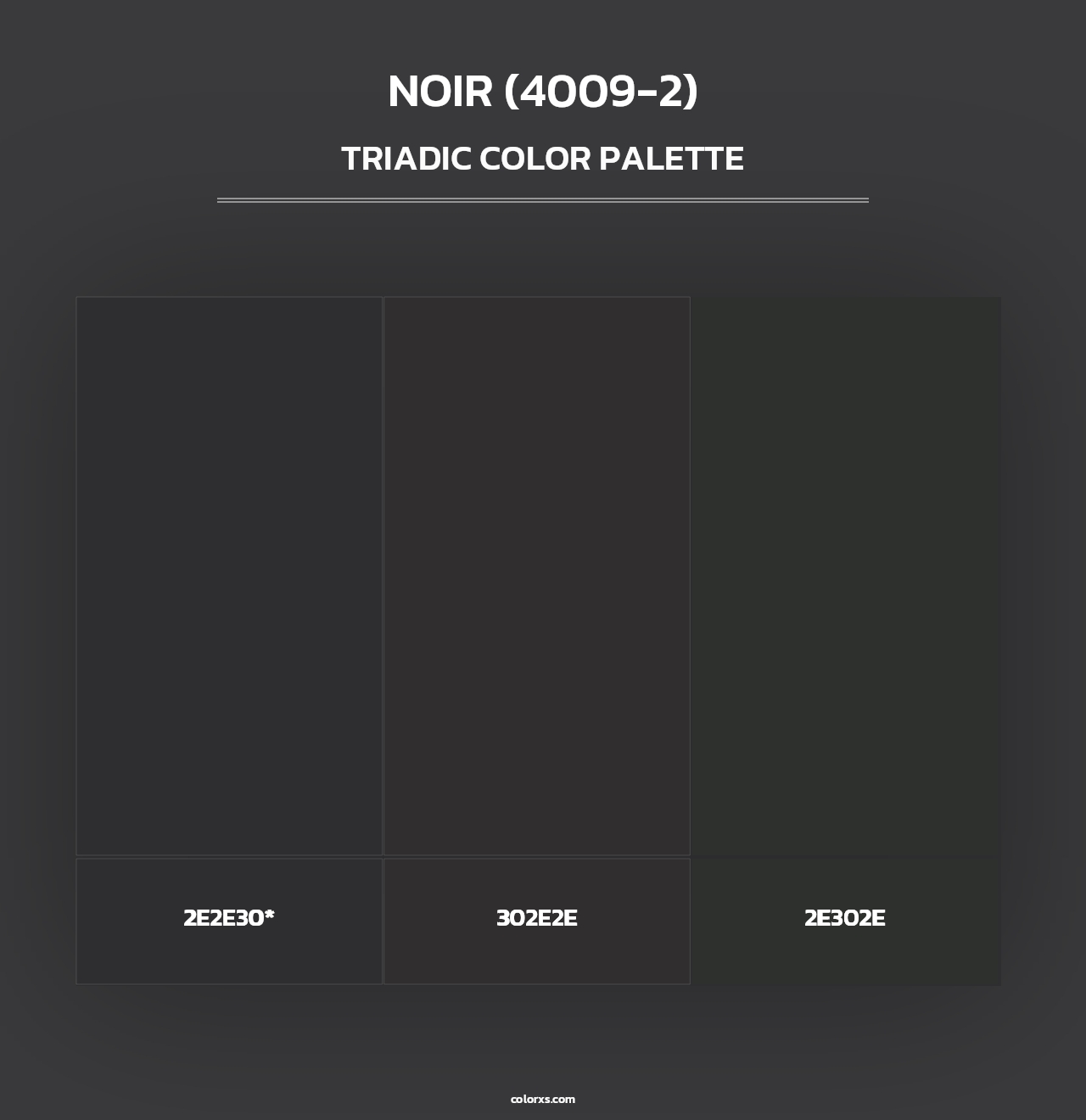 Noir (4009-2) - Triadic Color Palette