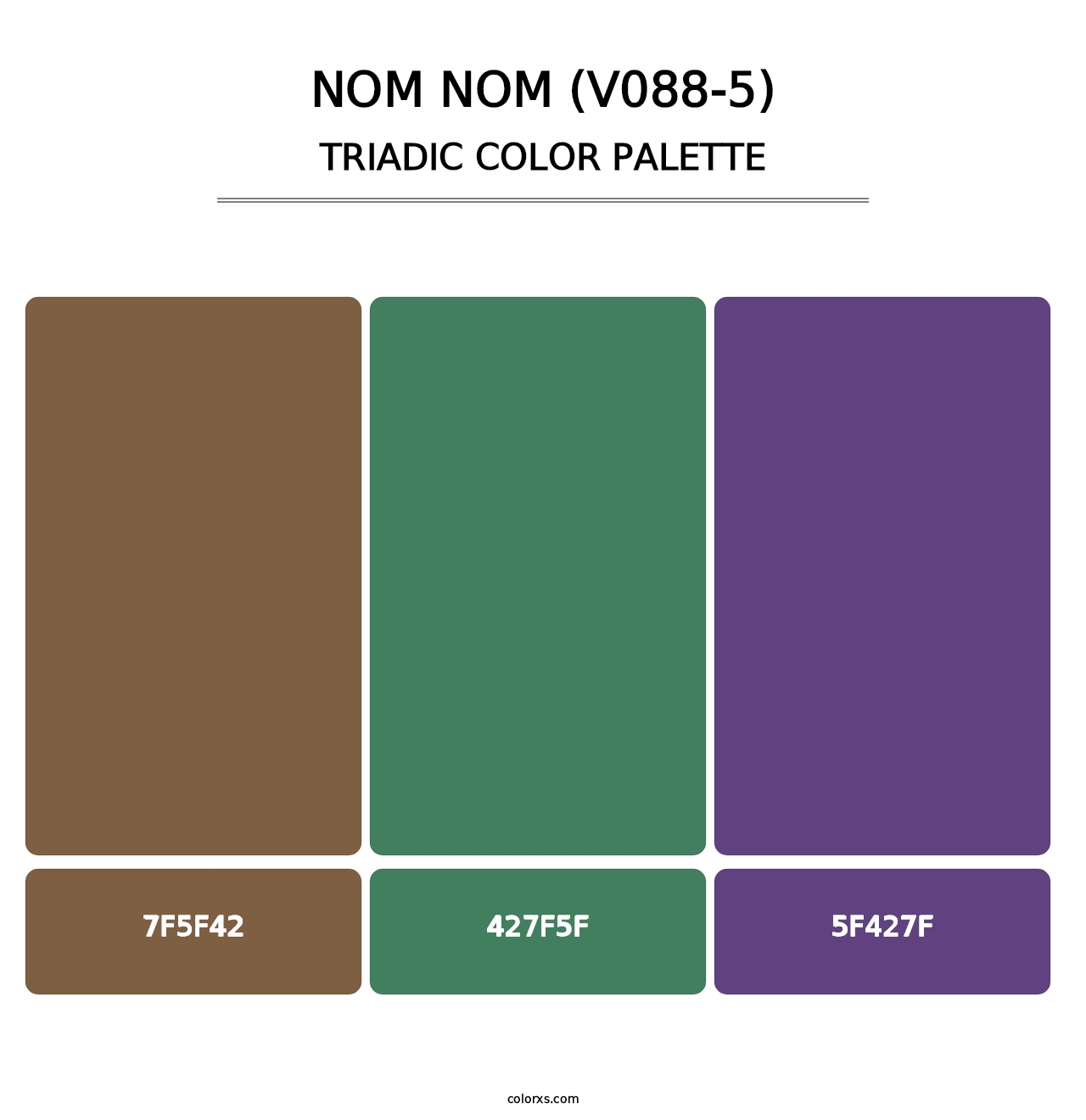 Nom Nom (V088-5) - Triadic Color Palette