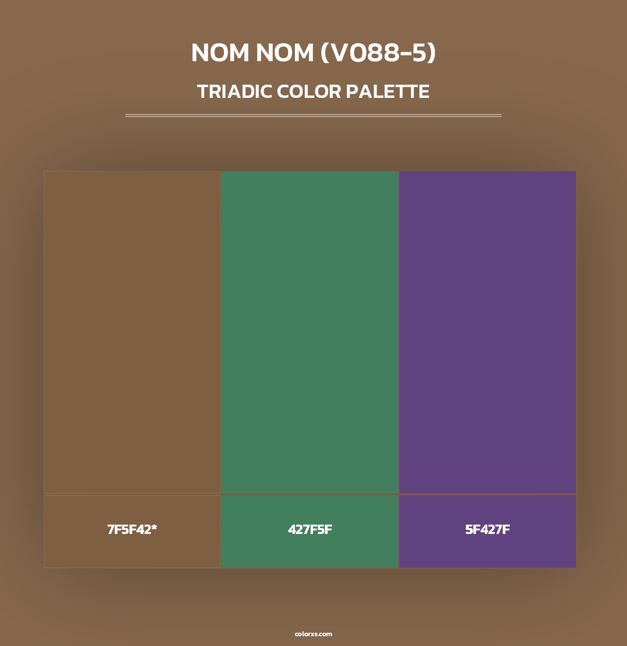 Nom Nom (V088-5) - Triadic Color Palette