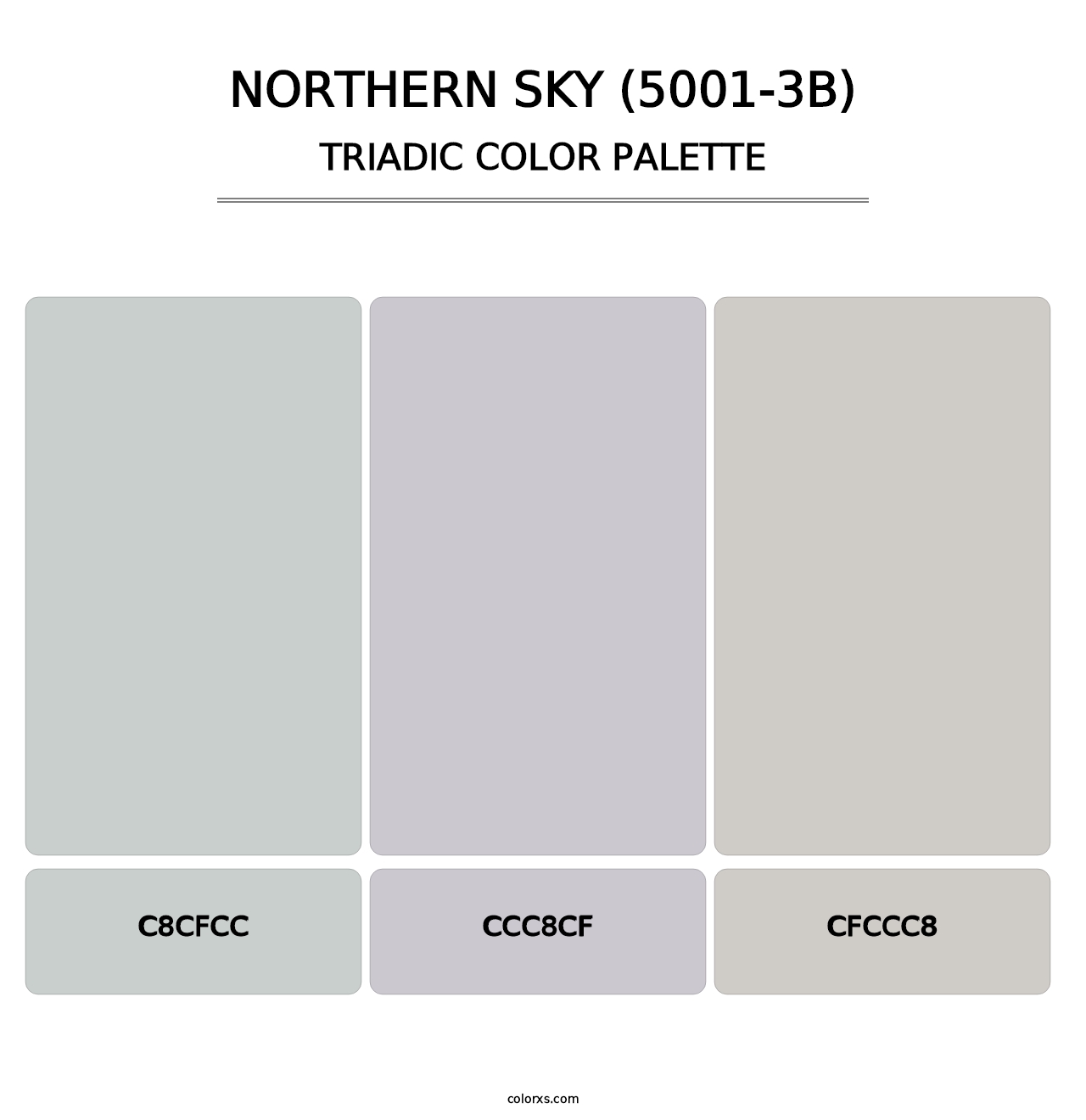 Northern Sky (5001-3B) - Triadic Color Palette
