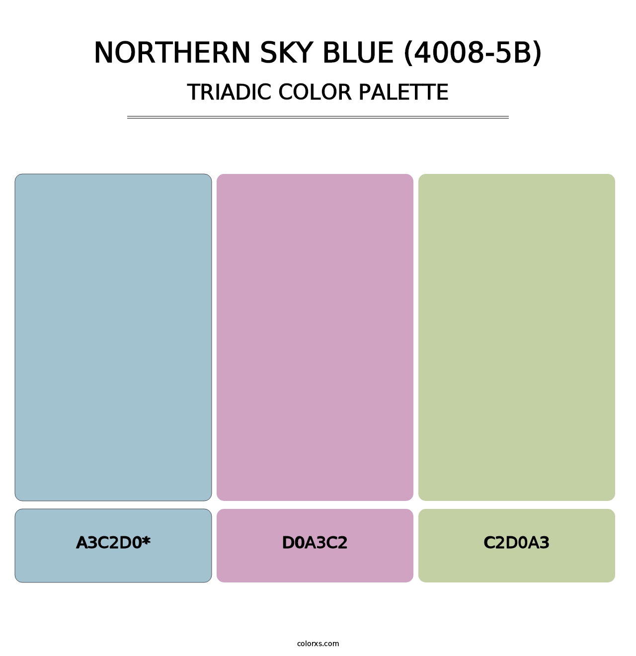 Northern Sky Blue (4008-5B) - Triadic Color Palette