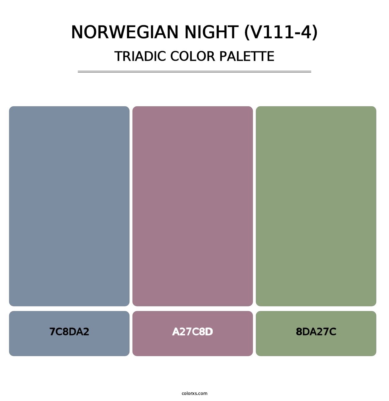 Norwegian Night (V111-4) - Triadic Color Palette