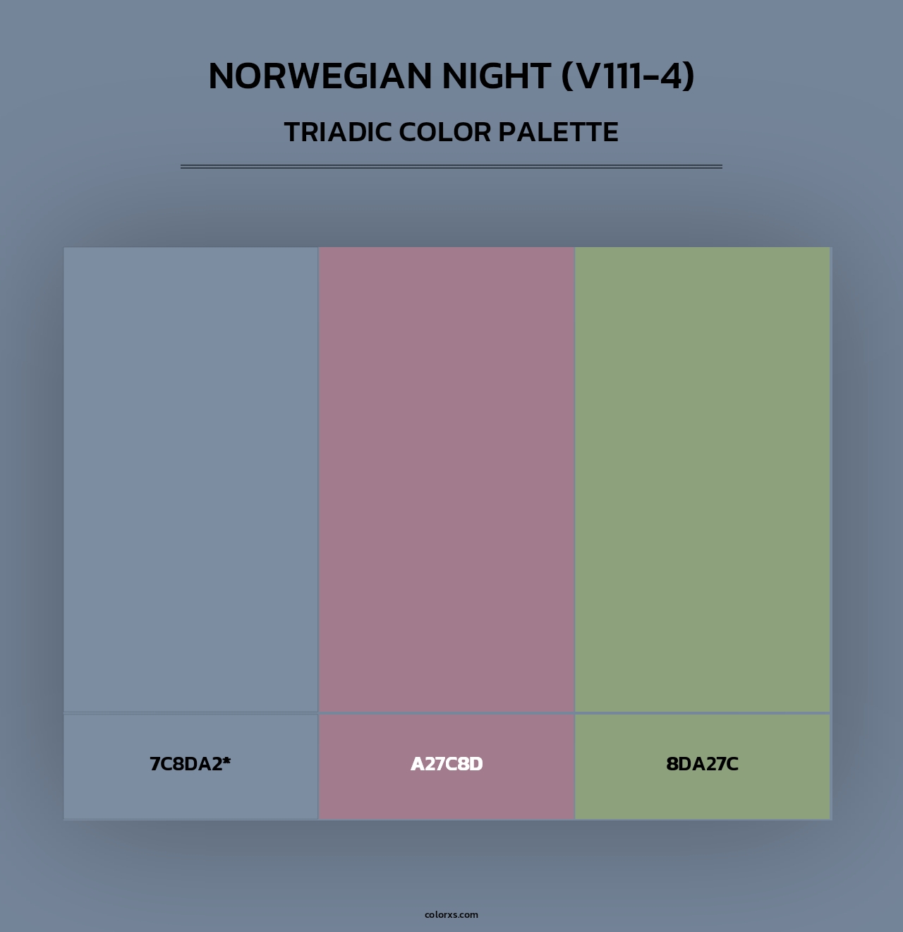 Norwegian Night (V111-4) - Triadic Color Palette