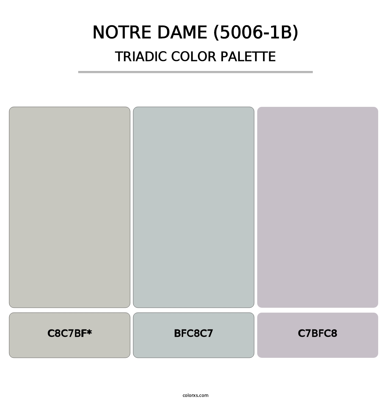Notre Dame (5006-1B) - Triadic Color Palette