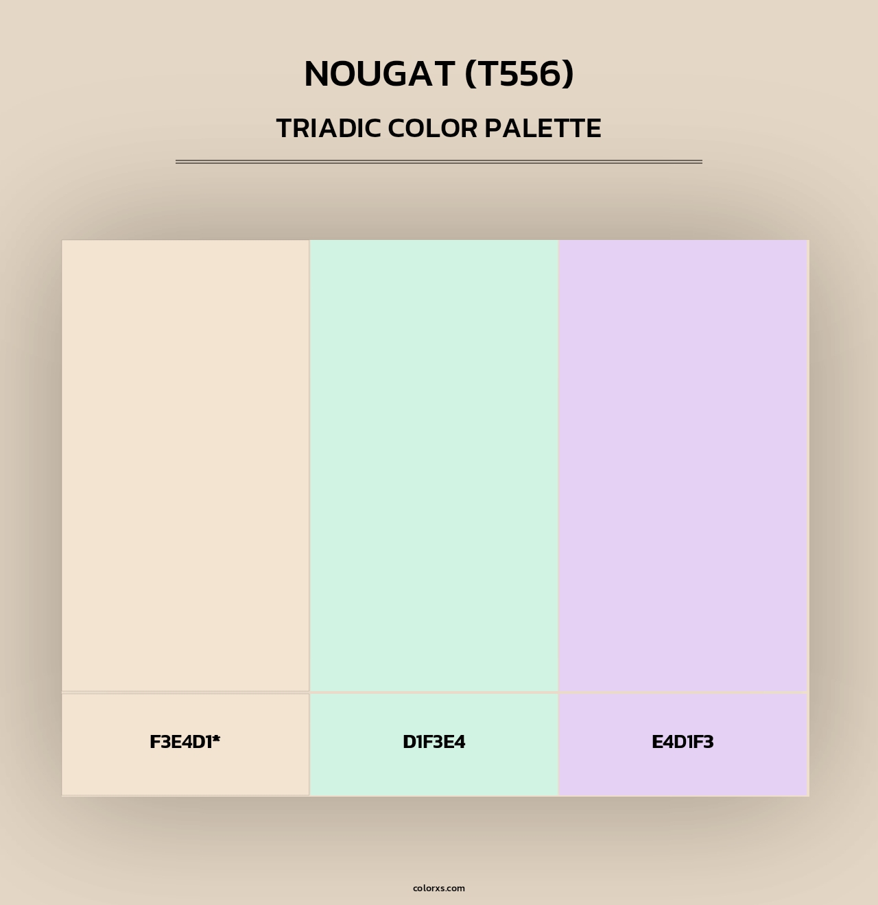 Nougat (T556) - Triadic Color Palette