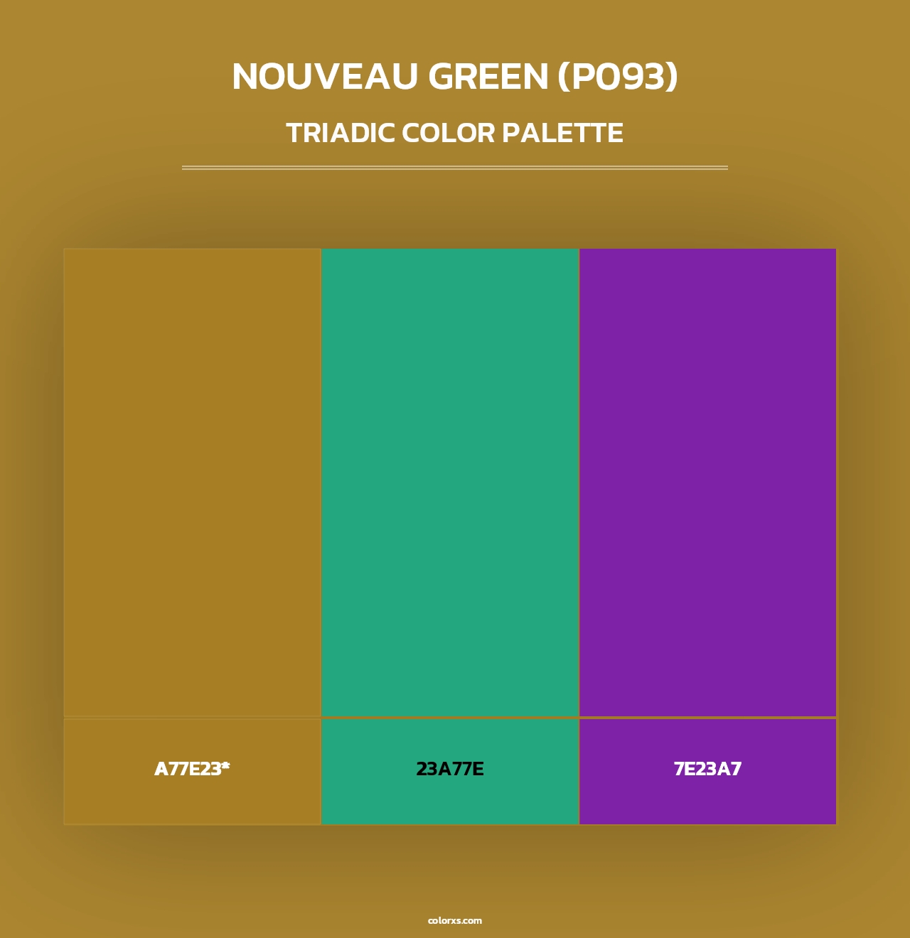 Nouveau Green (P093) - Triadic Color Palette