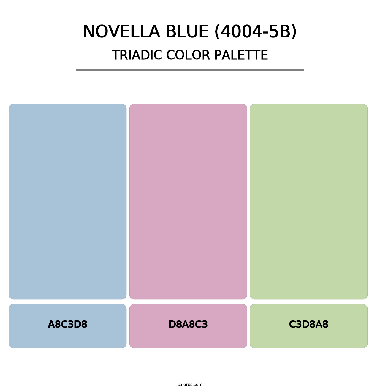 Novella Blue (4004-5B) - Triadic Color Palette