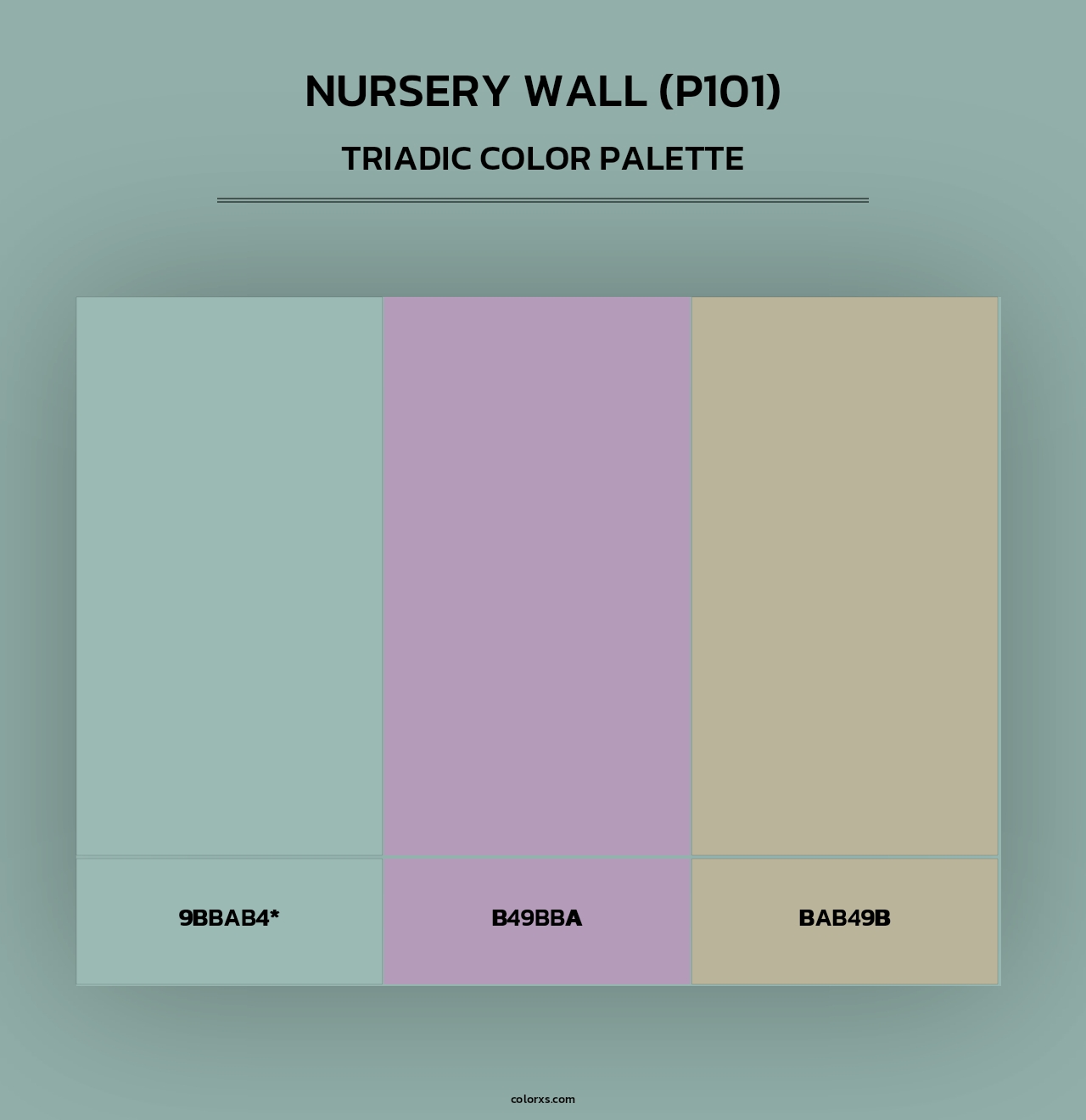 Nursery Wall (P101) - Triadic Color Palette