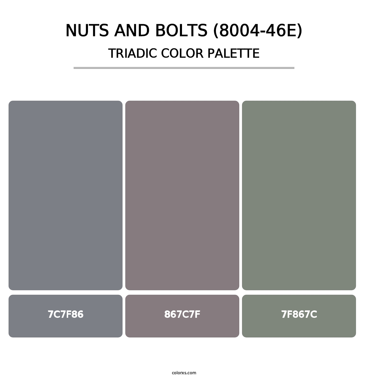 Nuts and Bolts (8004-46E) - Triadic Color Palette