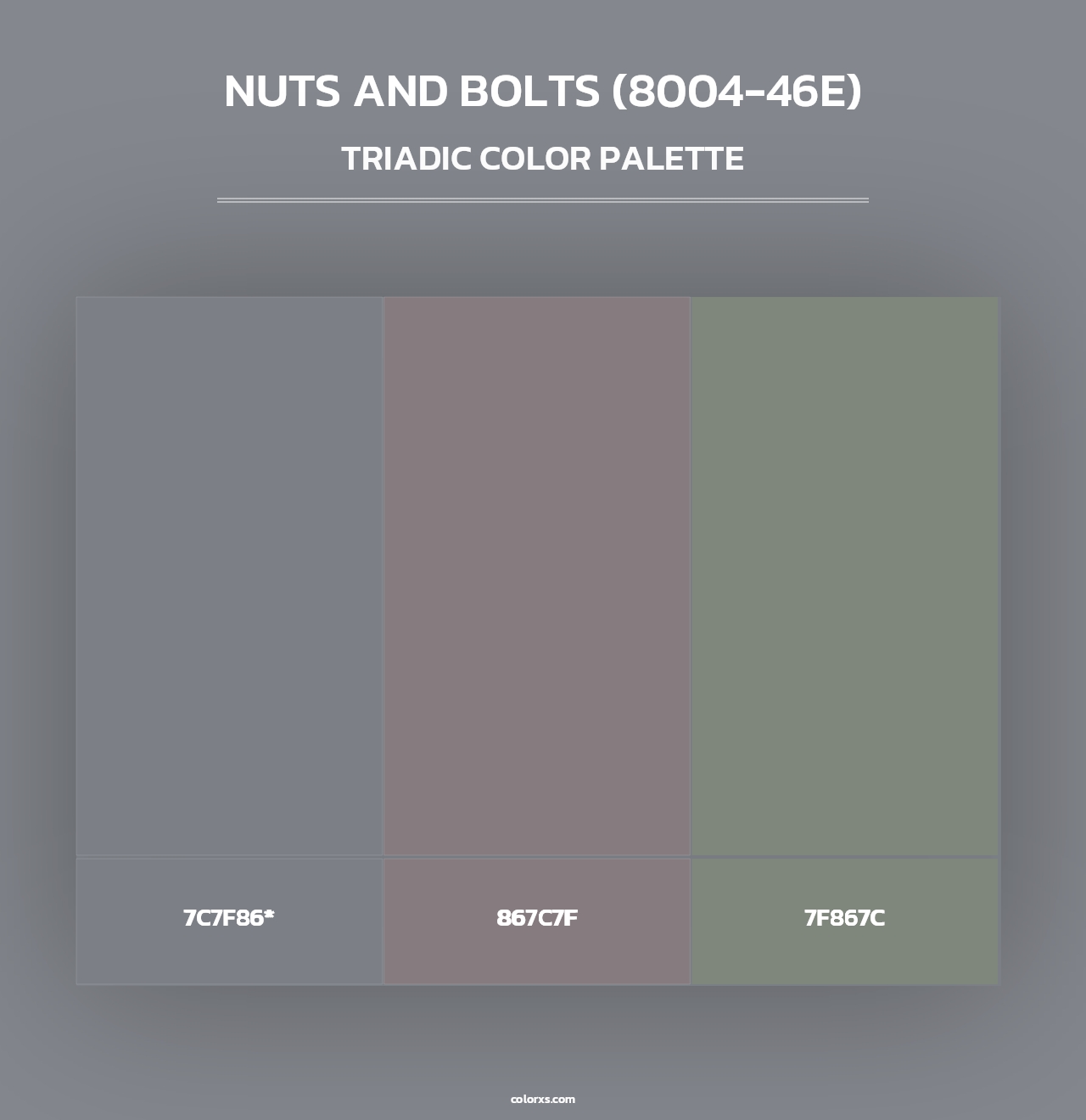 Nuts and Bolts (8004-46E) - Triadic Color Palette