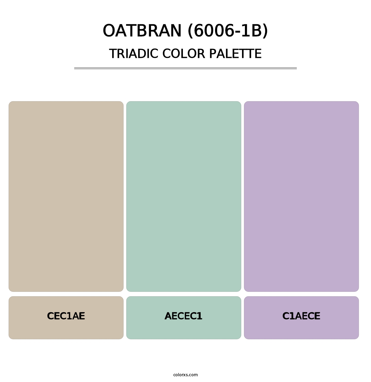 Oatbran (6006-1B) - Triadic Color Palette