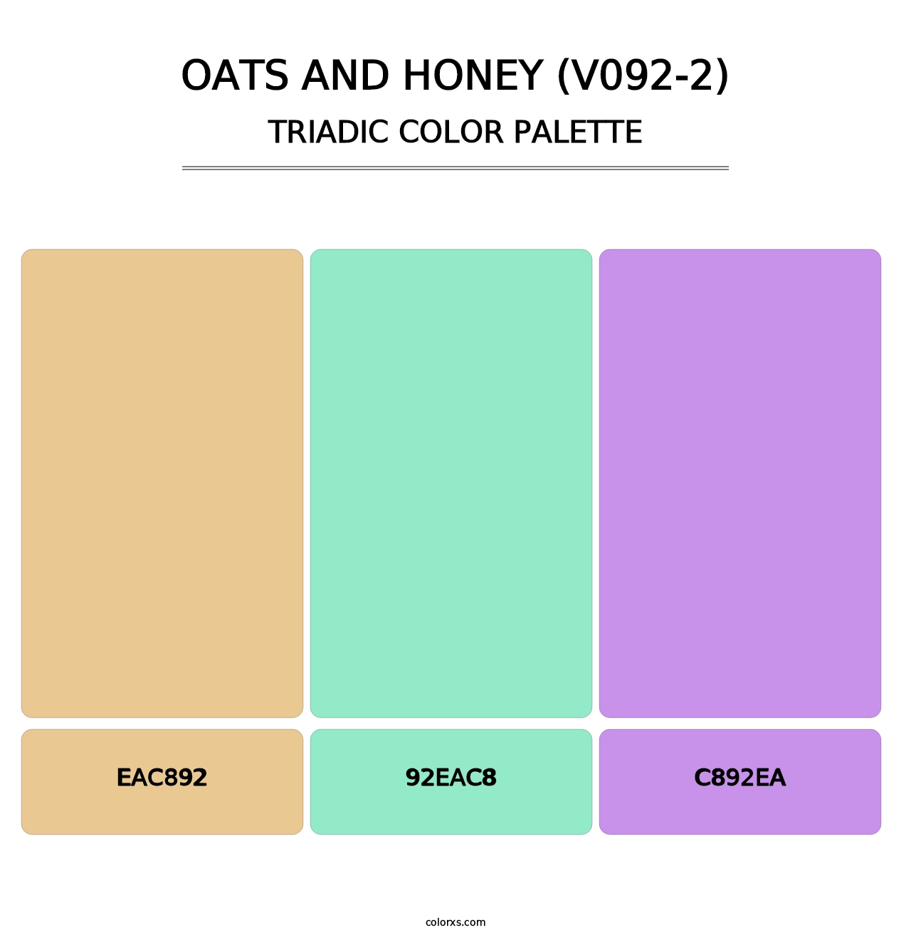 Oats and Honey (V092-2) - Triadic Color Palette