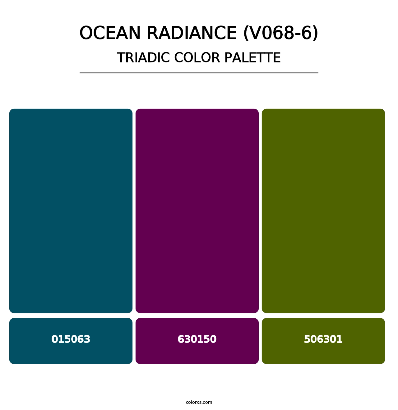 Ocean Radiance (V068-6) - Triadic Color Palette