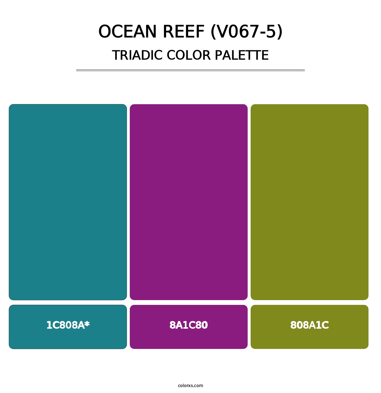 Ocean Reef (V067-5) - Triadic Color Palette