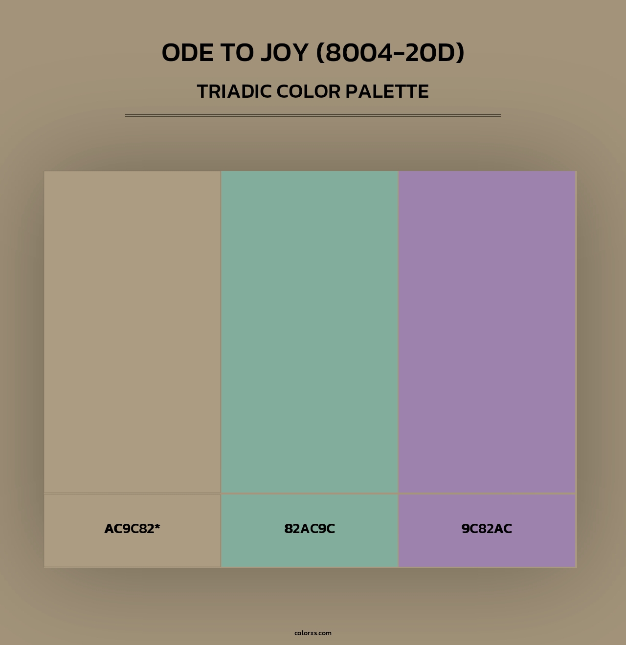 Ode to Joy (8004-20D) - Triadic Color Palette