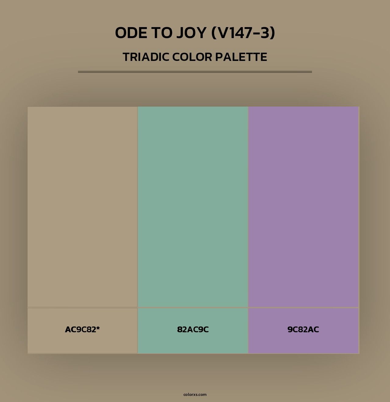 Ode to Joy (V147-3) - Triadic Color Palette