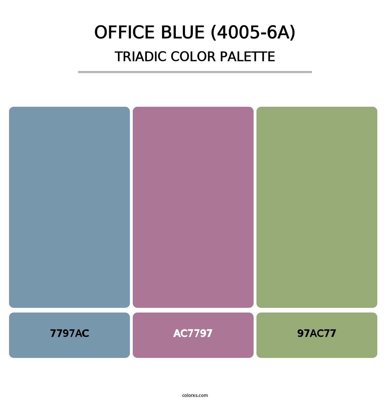 Office Blue (4005-6A) - Triadic Color Palette