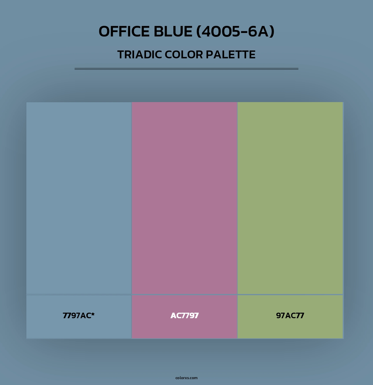 Office Blue (4005-6A) - Triadic Color Palette