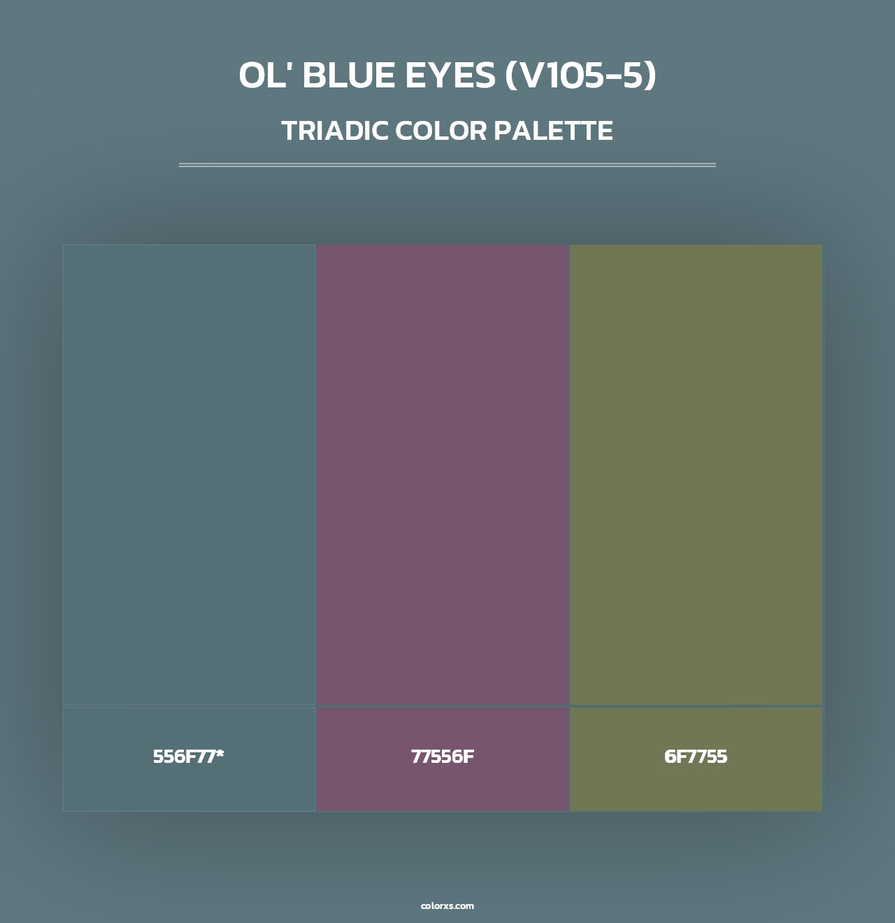Ol' Blue Eyes (V105-5) - Triadic Color Palette